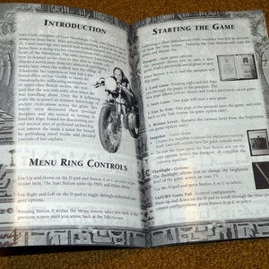 Custom printed Tomb Raider Sega Saturn manual, & case insert see variations below image 5