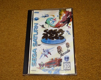 Custom printed Sega Ages Arcade Sega Saturn manual, & case insert (see variations below)