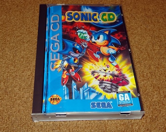 Custom printed Sonic CD Sega CD manual, & case insert (see variations)