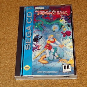 Custom printed Dragon&#39;s Lair Sega CD manual, & case insert (see variations below)
