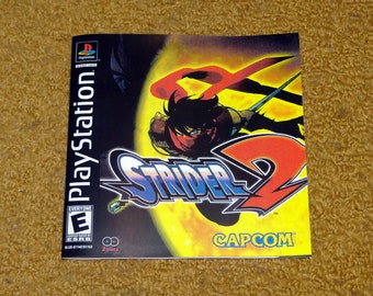 Custom printed Strider 2 Play Station manual only (no case or game included)