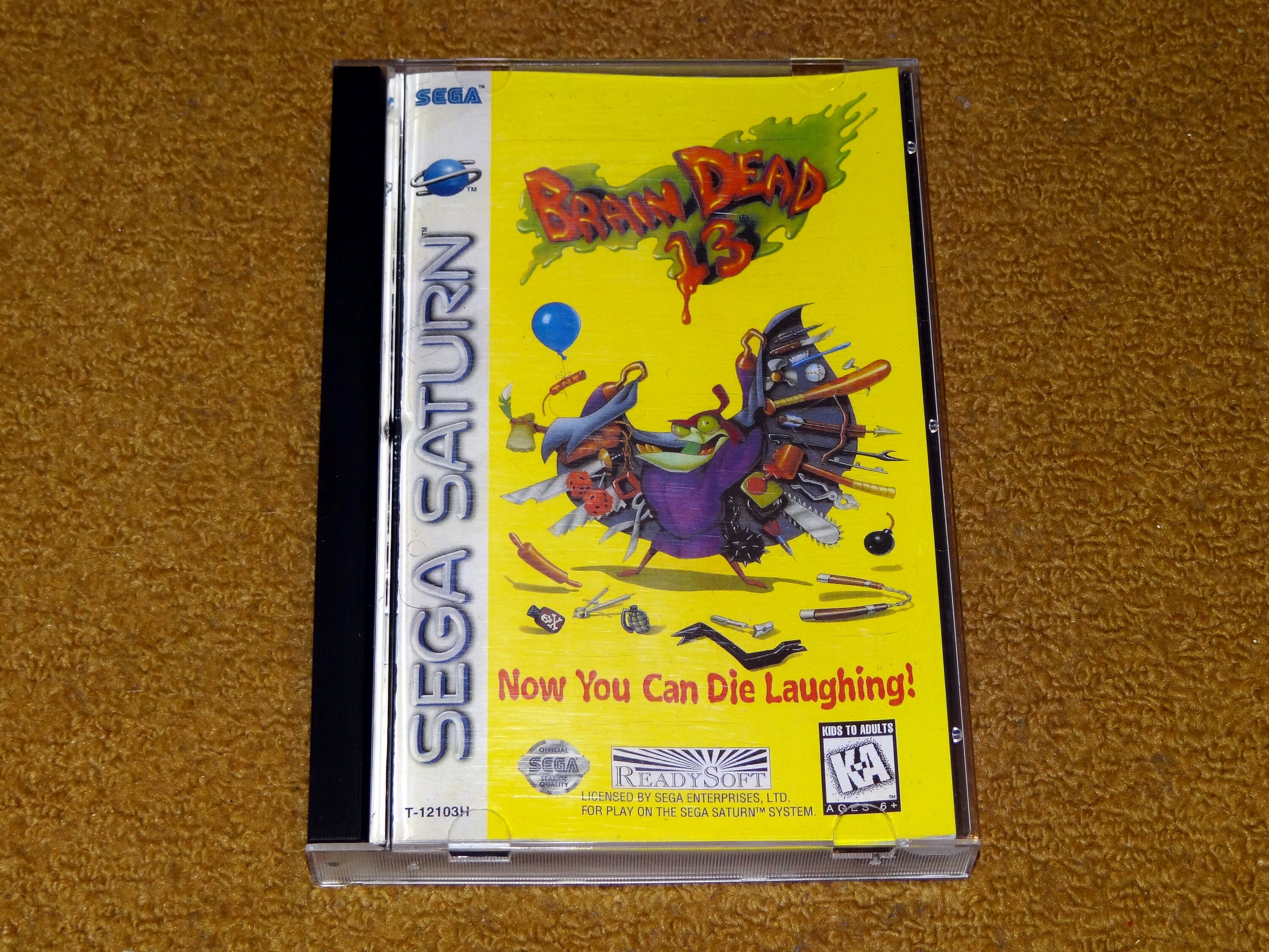 Custom Printed Brain Dead 13 Sega Saturn Manual, & Case Insert