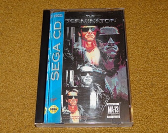 Custom printed Sega CD Terminator manual, & case insert (see variations below)