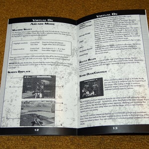 Custom printed Virtual On Cyber Troopers Sega Saturn manual, & case insert see variations below image 5