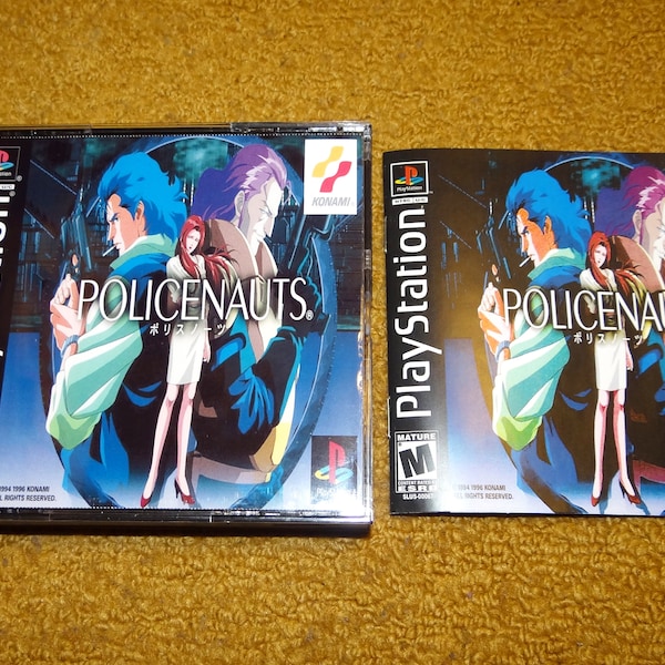 Custom printed Policenauts Playstation manual, case & case insert (see variations below)