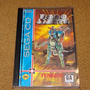 Custom printed Sega CD Robo Aleste manual and case insert (Select &#39;man, ins & case&#39; for Cases)