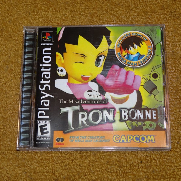 Custom printed The Misadventures of Tron Bonne Playstation 1 manual, case & case insert (see variations below)