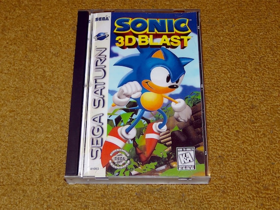 Custom Printed Sega Saturn Sonic 3D Blast Manual, and Case Insert