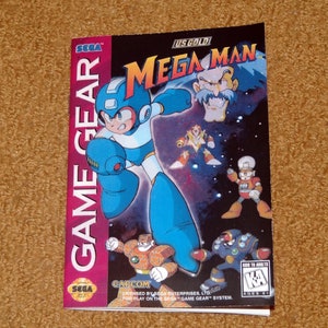 Custom printed Game Gear Mega Man manual ONLY