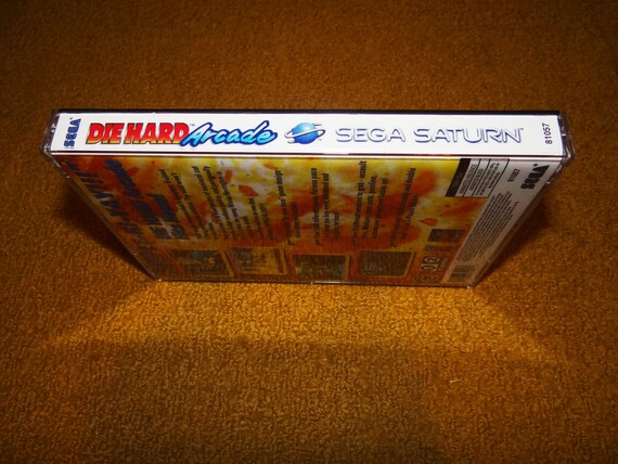 Custom Printed Die Hard Arcade Sega Saturn Manual, & Case Insert