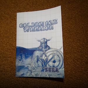 Custom printed Golden Axe Warrior Sega Master System manual (Manual only, no case or game available) - Select &#39;man, ins & case&#39; for Cases