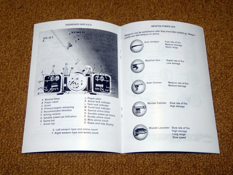 Custom printed Atari Jaguar Air Cars manual image 3