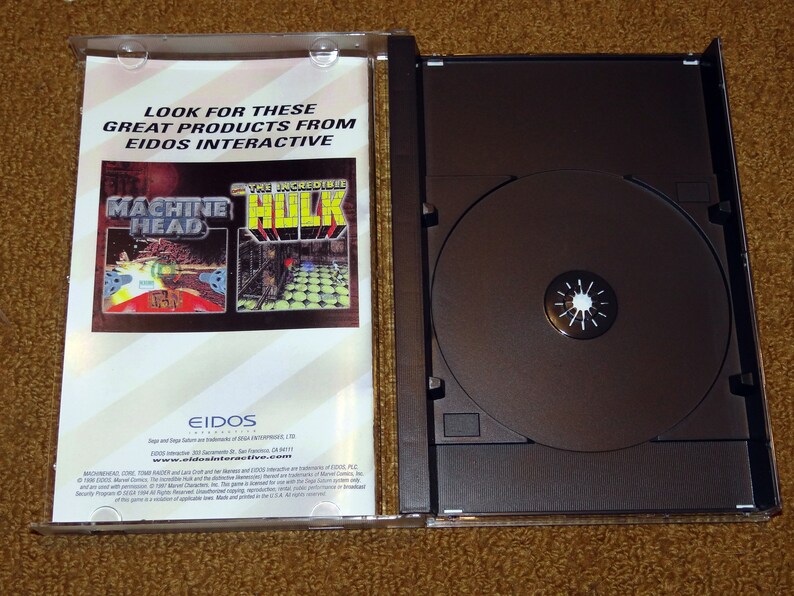 Custom printed Tomb Raider Sega Saturn manual, & case insert see variations below image 3