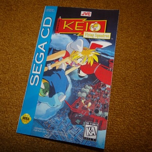 Custom printed Keio Flying Squadron Sega CD manual, and case insert Select 'man, ins & case' for Cases image 4