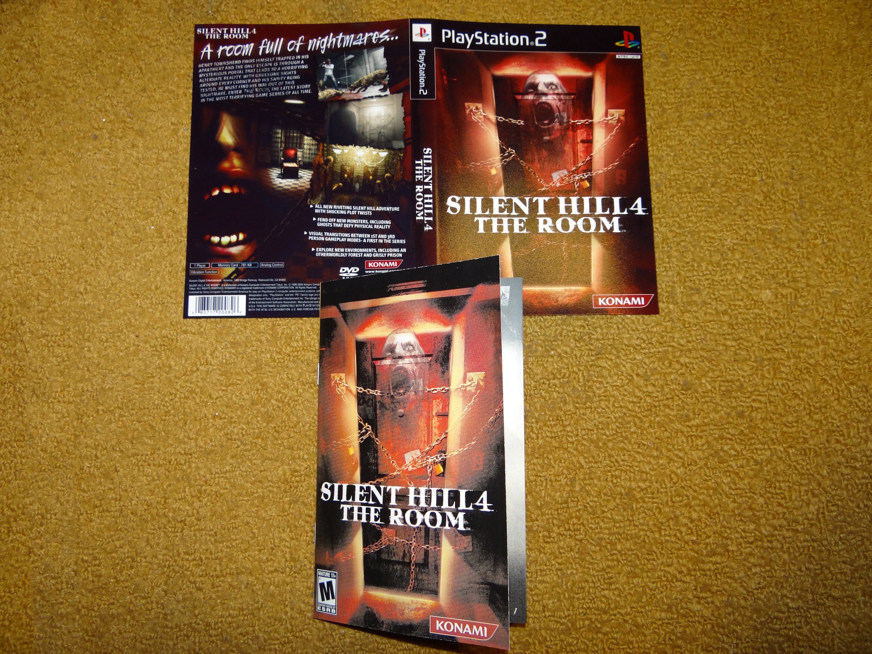 Custom Printed Silent Hill 3 Playstation 2 Manual Case & Case 