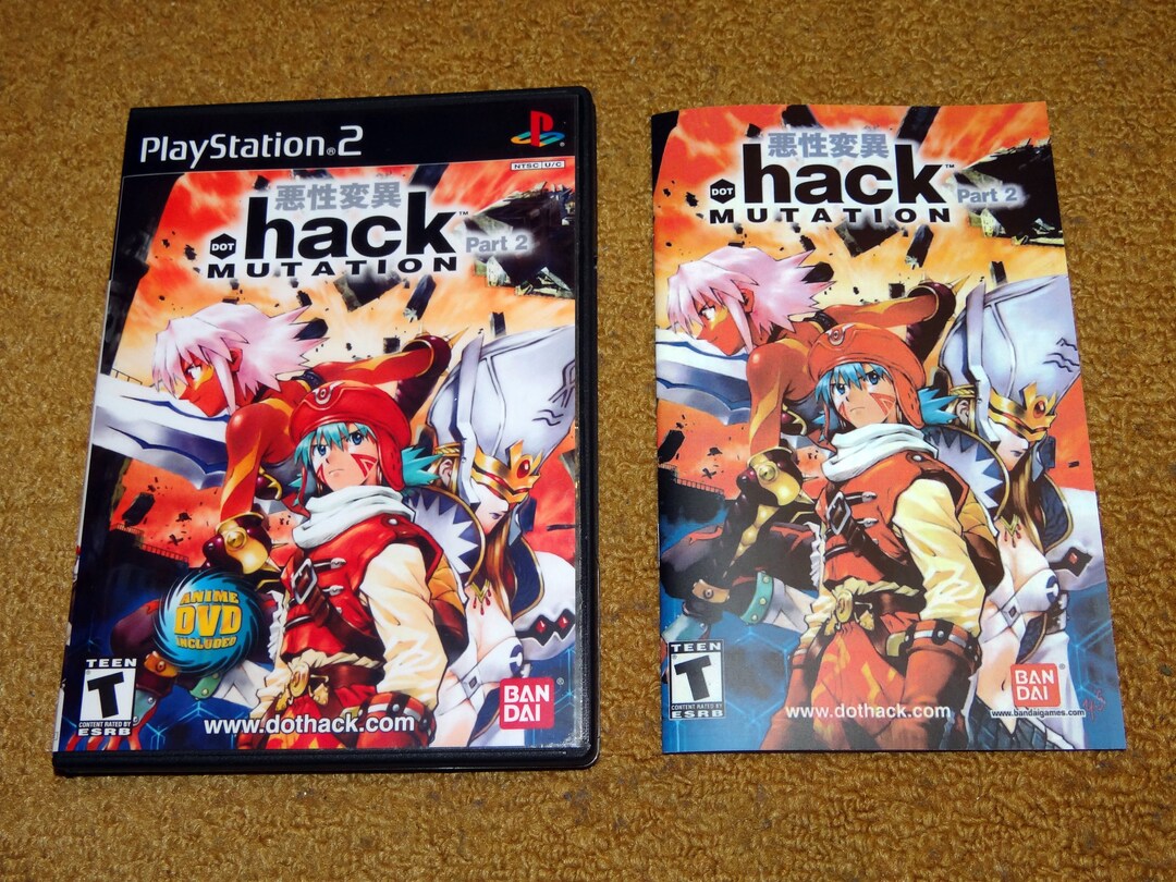 Custom Printed Dot Hack Mutation Part 2 Manual, Case Insert and