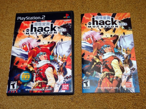 Custom Printed Dot Hack Mutation Part 2 Manual, Case Insert and