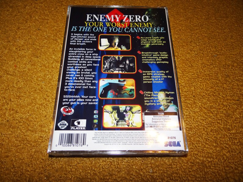 Custom printed Enemy Zero Sega Saturn manual, & case insert see variations below image 4