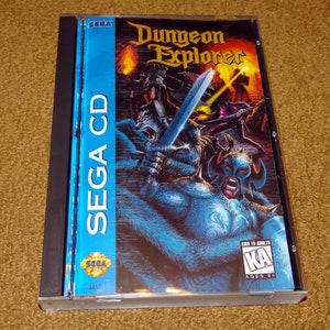 Custom printed Dungeon Explorer Sega CD manual, & case insert see variations below image 1