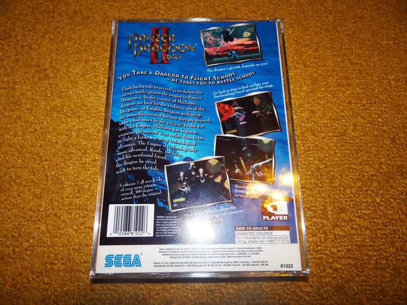 see variations below Sega Saturn manual case /& case insert Custom printed Panzer Dragoon Zwei II