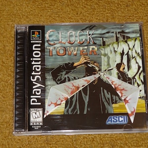 Custom printed Clock Tower Play Station manual, case & case insert (see variations below)