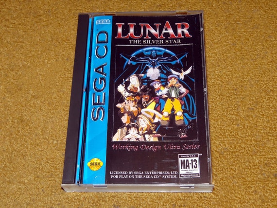 Custom Printed Lunar: the Silver Star Sega CD Manual, & Case
