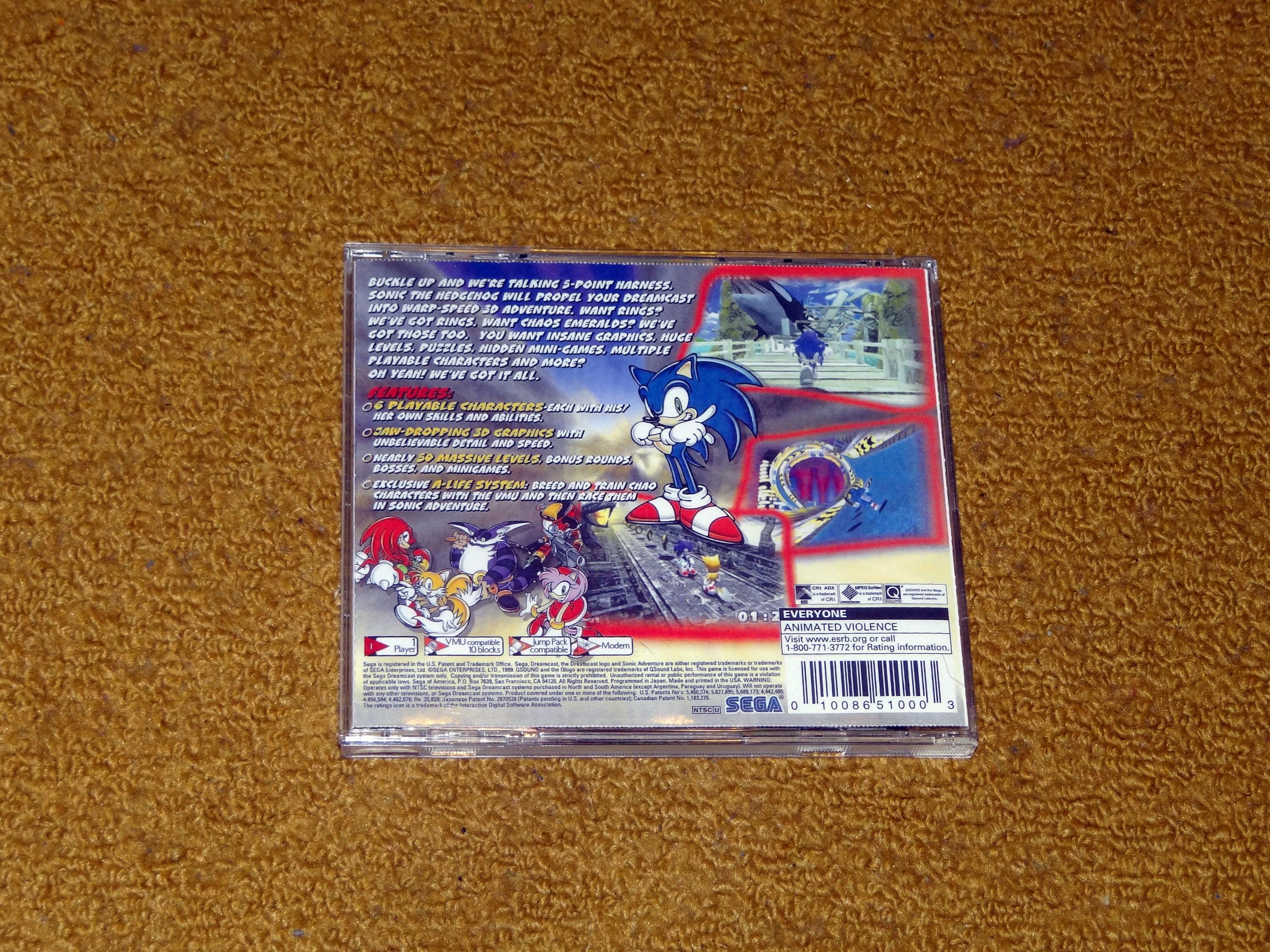 Custom Printed Sonic Adventure Limited Edition Sega Dreamcast