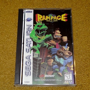 Custom printed Rampage World Tour Sega Saturn manual, & case insert (see variations)