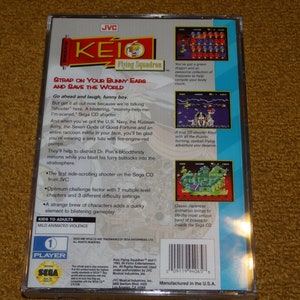 Custom printed Keio Flying Squadron Sega CD manual, and case insert Select 'man, ins & case' for Cases image 6