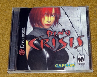 Custom printed Dino Crisis Sega Dreamcast manual, case & case insert (see variations)