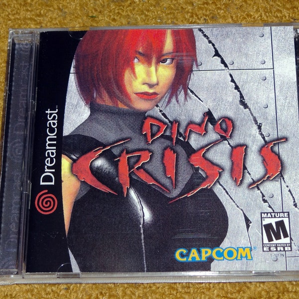 Custom printed Dino Crisis Sega Dreamcast manual, case & case insert (see variations)