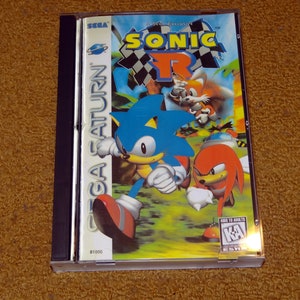 Custom printed Sega Saturn Sonic R manual, and case insert (Select &#39;man, ins & case&#39; for Cases)