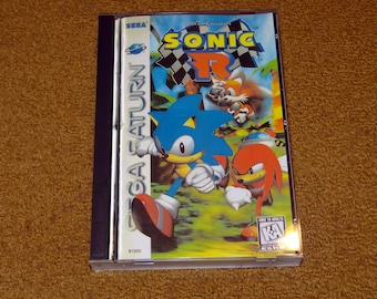 Custom printed Sega Saturn Sonic R manual, and case insert (Select 'man, ins & case' for Cases)