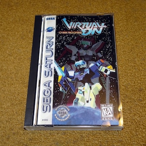 Custom printed Virtual On Cyber Troopers Sega Saturn manual, & case insert see variations below image 1