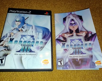 Custom printed Xenosaga III Play Station 2 manual, case & case insert (see variations below)