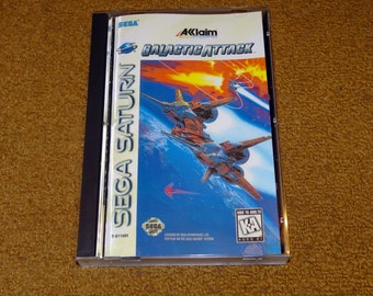 Custom printed Sega Saturn Galactic Attack manual, and case insert (Select 'man, ins & case' for Cases)