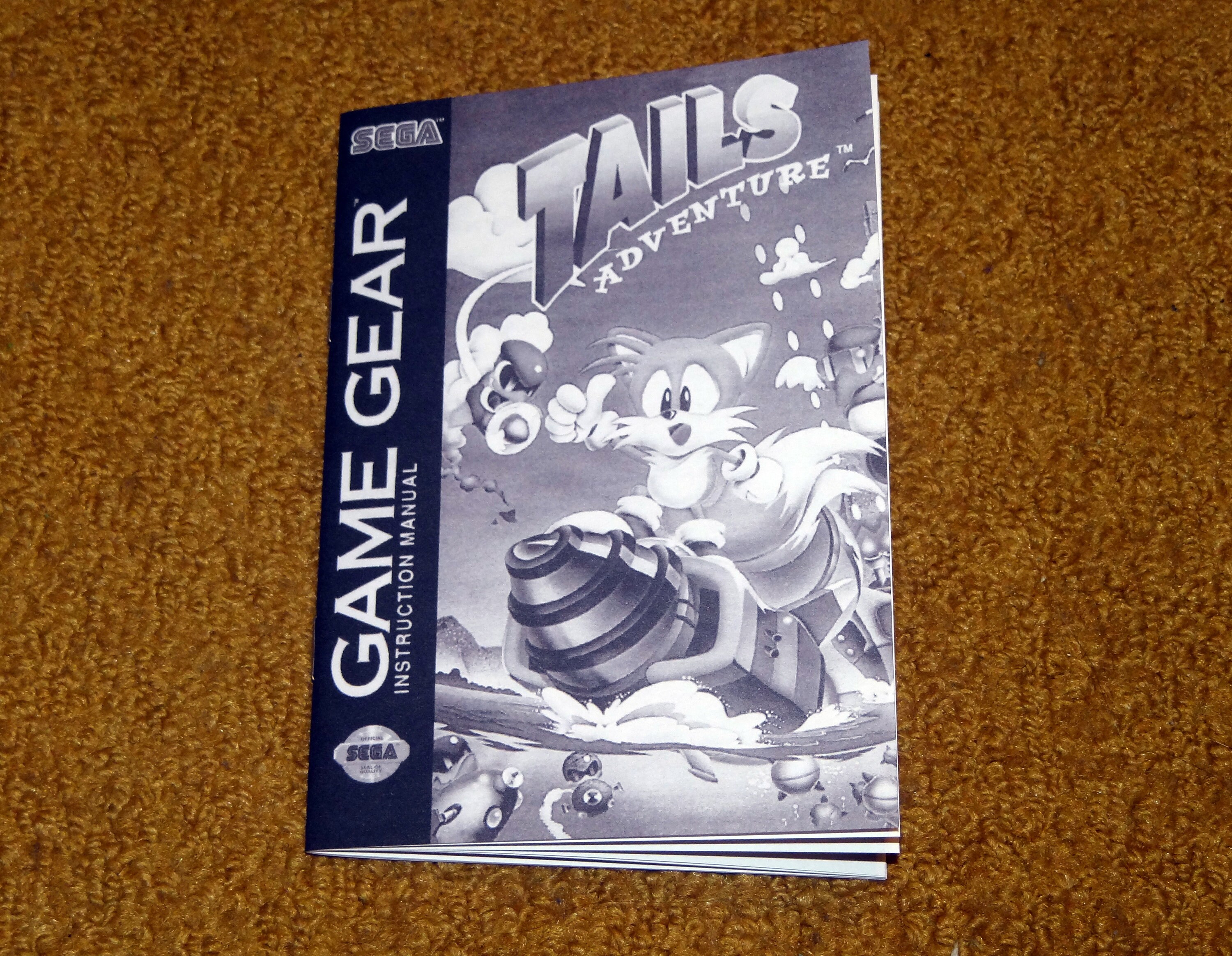 Custom Printed Game Gear Tails Adventure Manual ONLY - Etsy