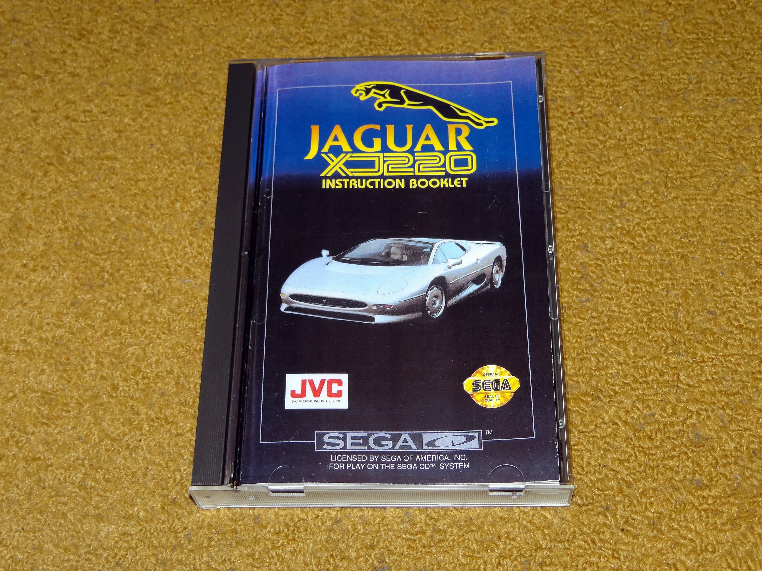別冊CG JAGUAR Custom Printed Sega CD Jaguar XJ220 Manual and Case Insert (check