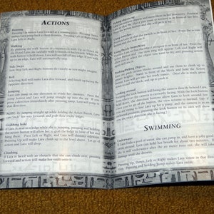 Custom printed Tomb Raider Sega Saturn manual, & case insert see variations below image 4