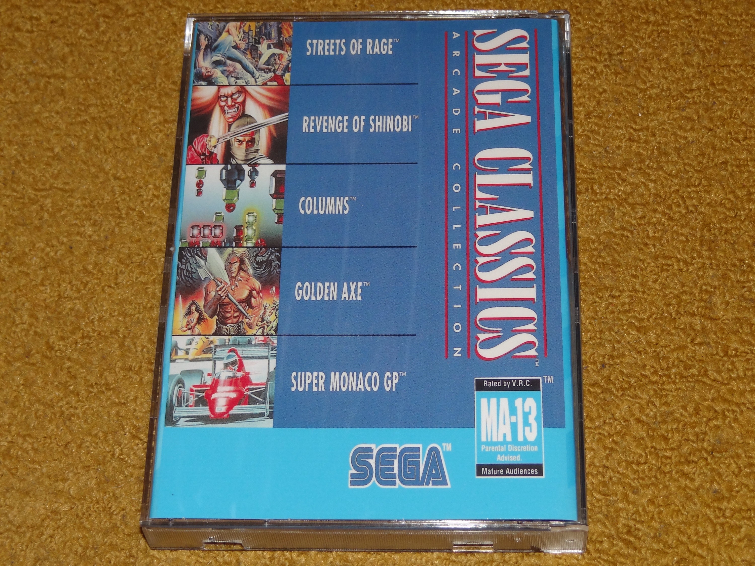 Custom Printed Sega Classics Arcade Collection Sega CD Manual