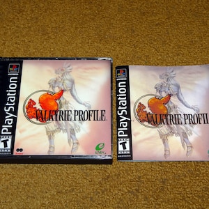 Custom printed Valkyrie Profile Play Station 1 manual, case & case insert (see variations below)