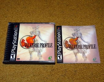 Custom printed Valkyrie Profile Play Station 1 manual, case & case insert (see variations below)