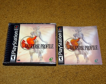 Custom printed Valkyrie Profile Play Station manual, case case insert  (see variations below)