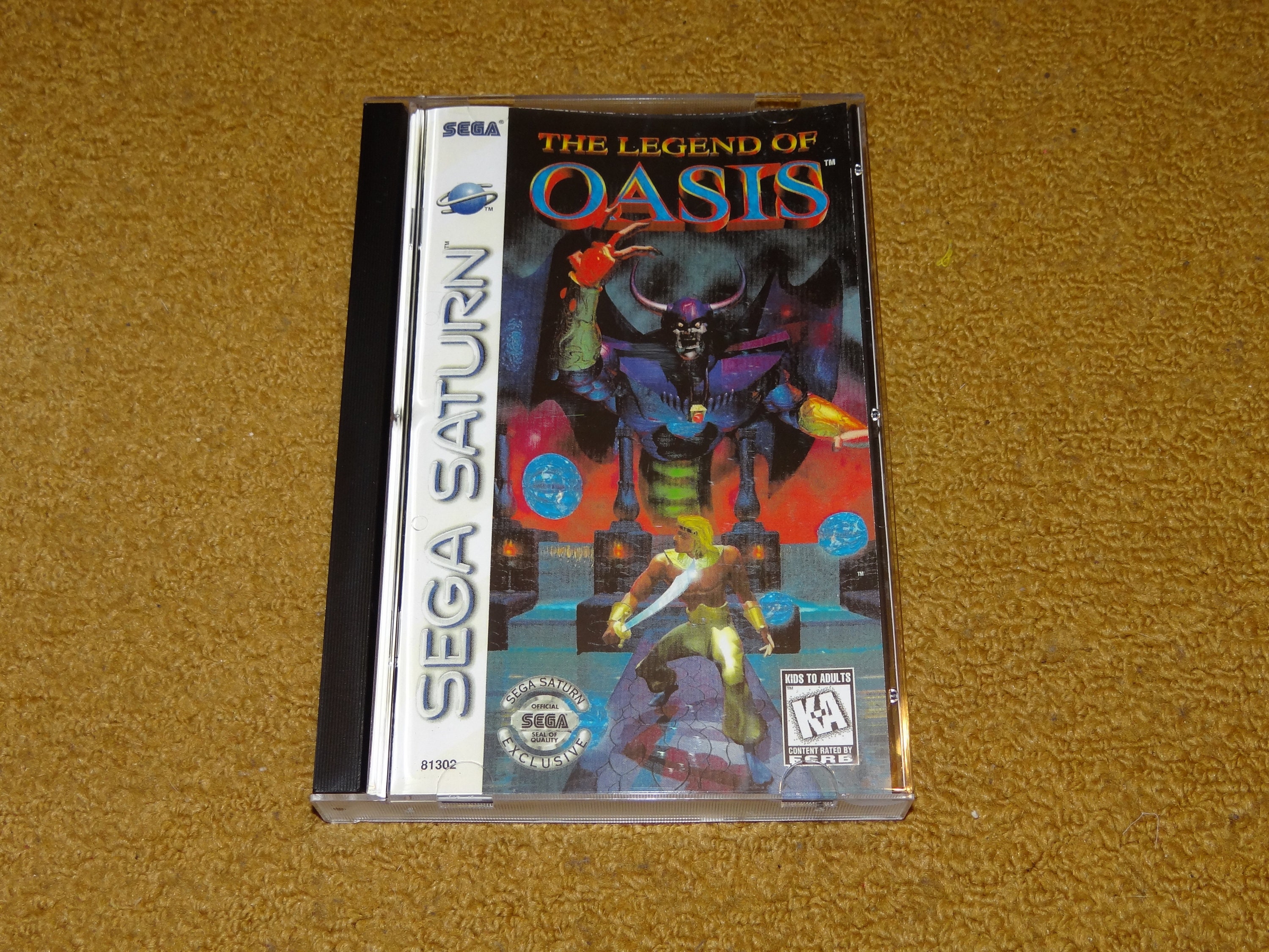 Custom Printed the Legend of Oasis Sega Saturn Manual, & Case