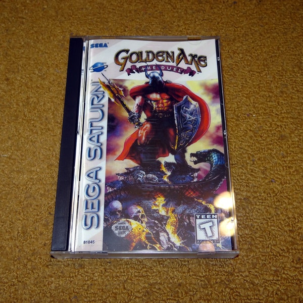 Custom printed Golden Axe The Duel Sega Saturn reprinted manual, & case insert (see variations below)