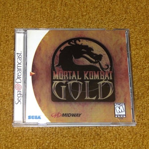 Custom printed Sega Dreamcast Mortal Kombat Gold manual, insert & case (NO GAME included, see variations below)