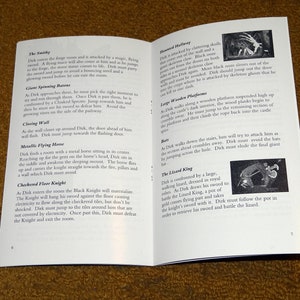 Manuel imprimé personnalisé sur CD Dragon's Lair Sega et insert dans le boîtier voir les variantes ci-dessous image 4
