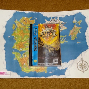 Custom printed Vay Sega CD manual, & case insert (see variations below)