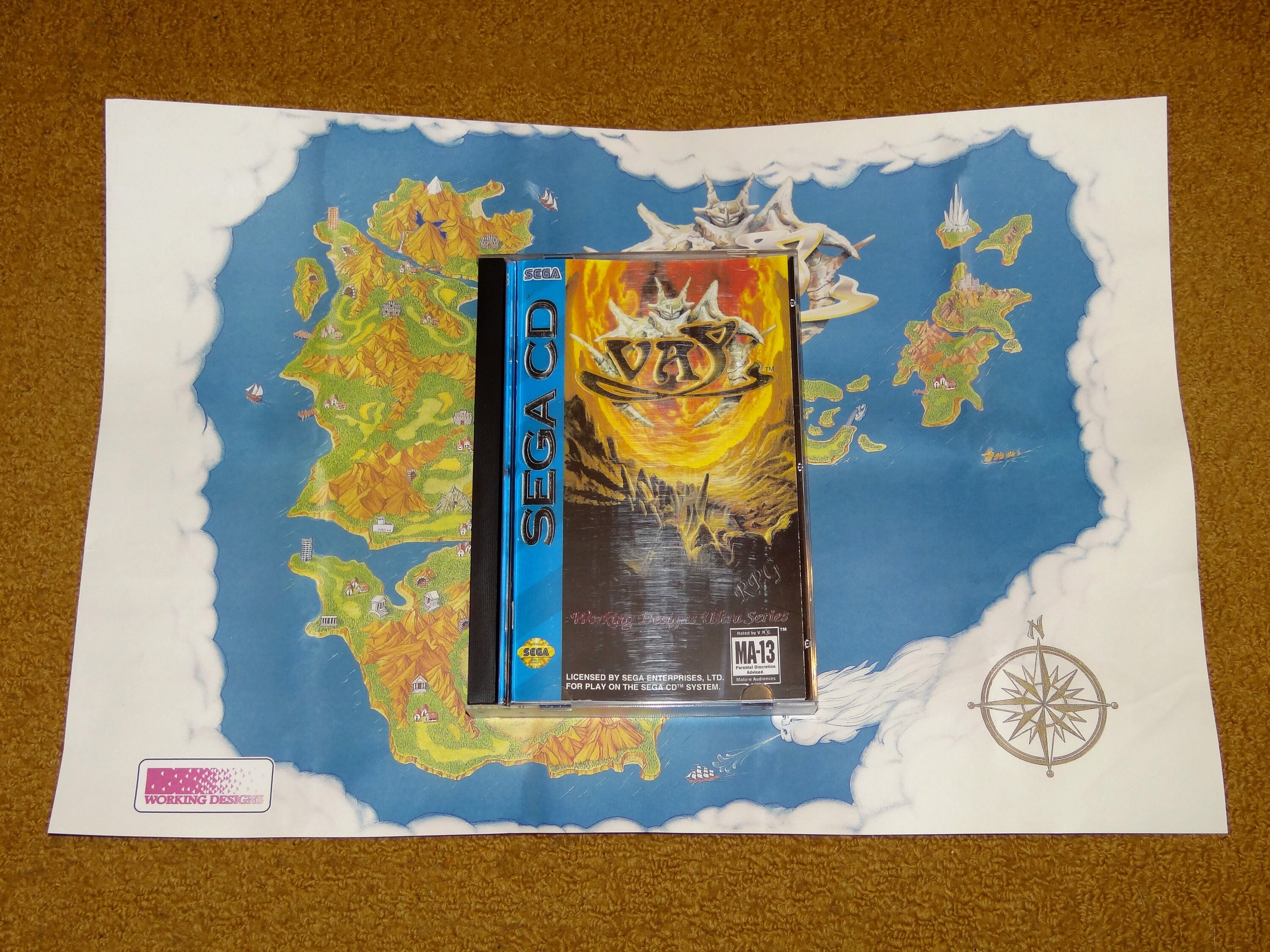 Custom Printed Vay Sega CD Manual, & Case Insert (see Variations