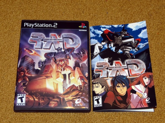 Custom Printed RAD Robot Alchemic Drive Playstation 2 Manual, Case